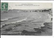 CANNES CPA CIRCULATES THE BEACH BY A COUP DE SEA