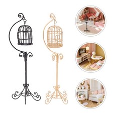 2 Pcs Cage Oiseau Decorative