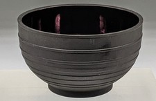 Modern Wedgwood Black Basalt Jasperware Bowl w/ luster interior
