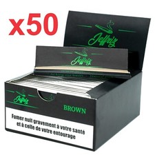 JEFFRIZ Rolling Paper Slim 50 Notebooks Long Unbleached