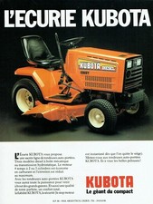  publicité Advertising 0522 1987  l'Ecurie Kubota diesel  tondeuse auto-portée