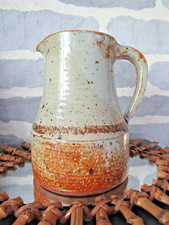 AN 50/60 - Gros Pichet Broc Cruche en Grès émaillé  - Signature Alpha JOUVE  ?