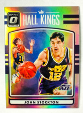 2016-17 Donruss Optic John Stockton SILVER Prizm Card #15 Hall Kings Jazz Legend