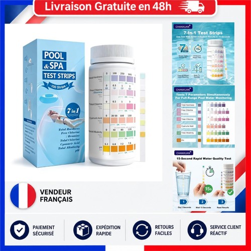 Bandelettes test piscine spa - piscine, 7