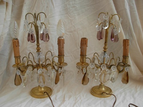 Paire girandoles bronze - paire, en