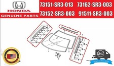 HONDA Civic 92-95 Véritable MOULAGE FR PARE-BRISE CÔTÉ RH&LH SUPÉRIEUR 8 clip...