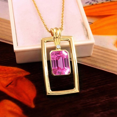 Pendentif rubis rose - pendentif,