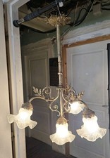 Lustre Monture Bronze Tulipes