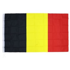 Drapeau Belgique étendard Belge 150 x 90 cm Déco Fête Football en Polyester