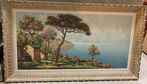 Tableau ancien huile sur toile - tableau,