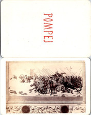 Italy, Italia, Pompeii, Mosaic The Battle of&#039;Alexander the Great Vintage C