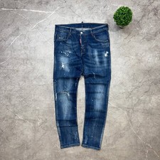 Jean droit denim bleu coton