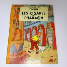 Tintin Les Cigares du Pharaon Hergé Casterman B14 1955 EO Couleur Français HC
