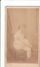 CDV Photo Actress Dancer Model Courtesan Prostitute Posing in Small Outfit
