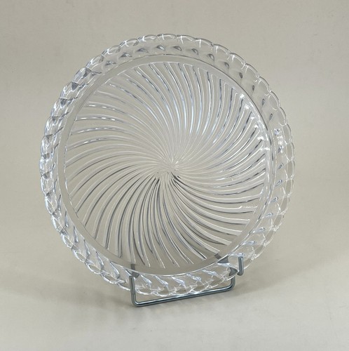 Plateau rond cristal - cristal, signé
