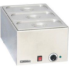 casselin bain marie inox avec 3 bacs gn 1/3 cbm3 
