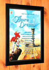 1997 Azure Dreams Konami PS1 Vintage Promo Small Poster / Ad Page Framed
