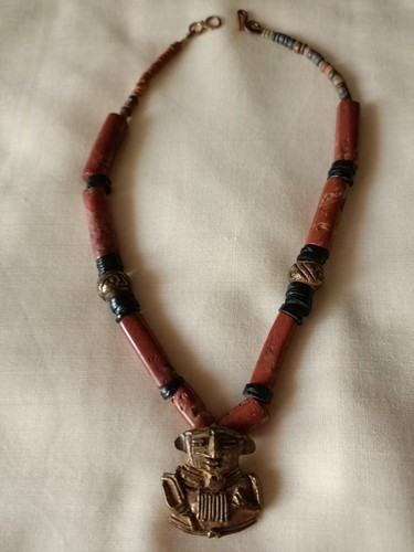 Collier perles tube - collier,
