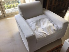 Deux Fauteuils Tissu Blanc