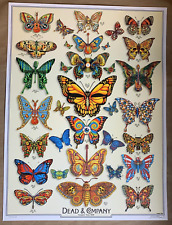 GRATEFUL DEAD & COMPANY 2019 SUMMER TOUR WILD BUTTERFLIES POSTER SIGNED/NUMBERED