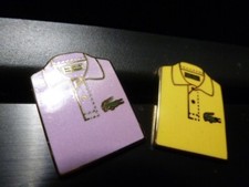 2 Official Pin's Lacoste Watch Bag Sweatshirt Watch Racket Perfume Polo Sweater