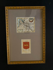 CARTE et BLASON de la GUIENNE  XVIIIe siècle Gravures Aquarellées d'époque  Rare