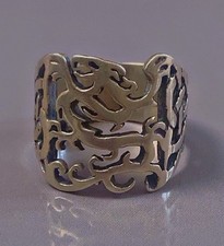 Ancienne bague argent dragon