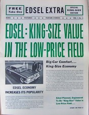 1959 FORD EDSEL KING SIZE  CATALOGUE