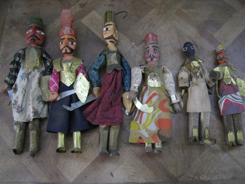 Lot marionnettes en bois - lot, 6
