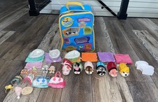 Zhu Zhu Pets Lot Of 6 Hamster Hangout Carrying Case, Blankets, Beds, accessories