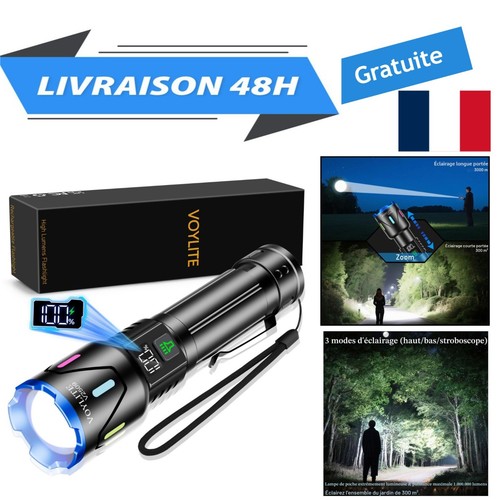 Lampe torche led rechargeable - torche,