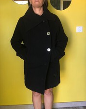 joli manteau cachemire laine noir COP COPINE modèle karima taille 42 (XL)