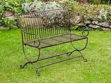 Banc pour jardin en fer motif
