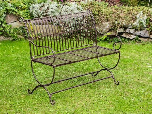 Banc pour jardin fer - en, motif