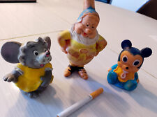 lot de 3 pouet pouet Disney ancien (1962) souris, nain, bébé Mickey