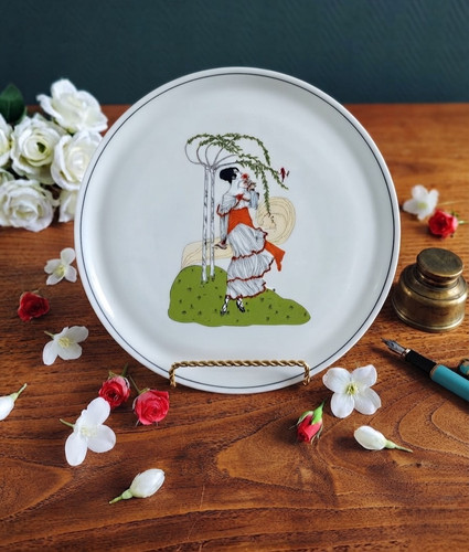 Grand plateau porcelaine - plateau, en