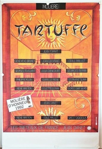 Affiche théâtre tartuffe - affiche,