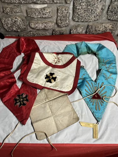 Lot tablier franc maçon - tablier,