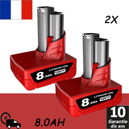 2x8000mah 12v m12 pour - 2x8000mah,