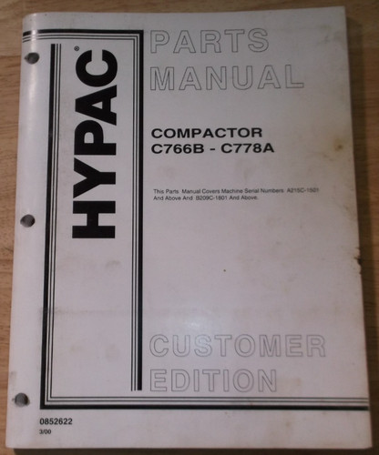 Manuel des pièces hypac c766b - manuel,