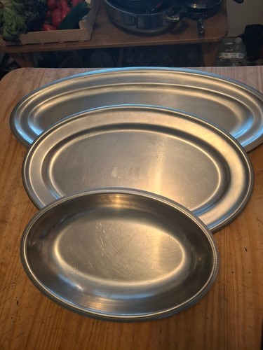 Lot plateaux ovales - 3,