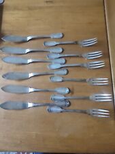 Armand Frenais 6 Forks 6 Fish Knives Silver Metal Chinon Style