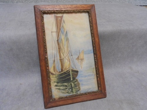 Beau tableau ancien aquarelle - beau,