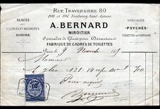 PARIS (XII°) TOILET FURNITURE / ICE MIRRORS "A. BERNARD Miroitier" in 1879