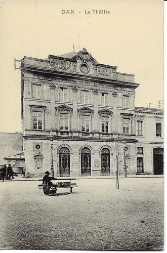 Cpa animée dax - cpa, théâtre