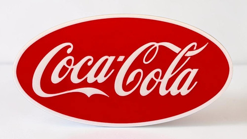 Plaque logo coca cola - logo, 3d