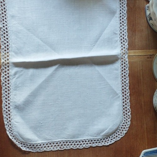 Nappe linge table blanche - de,
