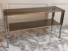 Beautiful console table design bronze vintage gold glass top st WILLY RIZZO