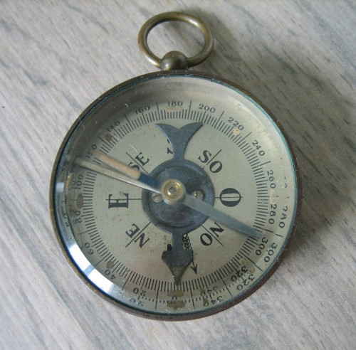 Ancienne boussole laiton de - ancienne,
