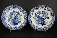 Assiettes murales bleu Delft